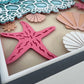 Ocean tide with shells 3D paper art in a shadowbox