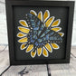 Blue butterfly 3D paper art shadowbox