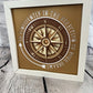 Compass 3D paper art shadowbox