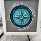 Compass 3D paper art shadowbox