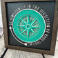 Compass 3D paper art shadowbox