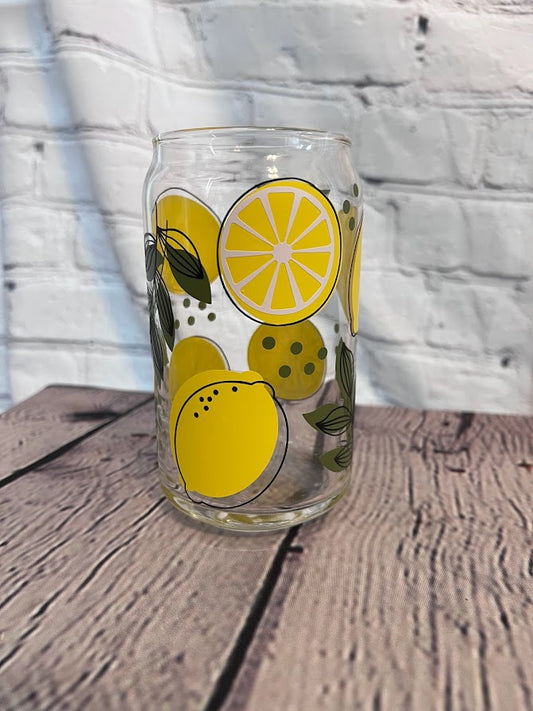 Lemonade beer can glass