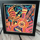 Guitar 3D paperart shadowbox