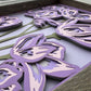 Purple flowers 3D paperart shadowbox