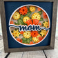 Mom floral 3D paper art shadowbox