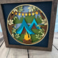 Tent 3D paper art shadowbox