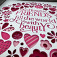 Friends fill the world with beauty 3D paper art in a shadowbox