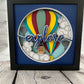 Explore hot air balloon 3D paper art shadowbox
