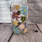 Retro flowers beer can glass