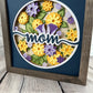 Mom floral 3D paper art shadowbox