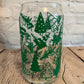 Christmas tree outline beer can glass