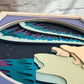 Polar bear Northern lights 3D paper art shadowbox