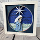 Silent night 3D paper art shadowbox