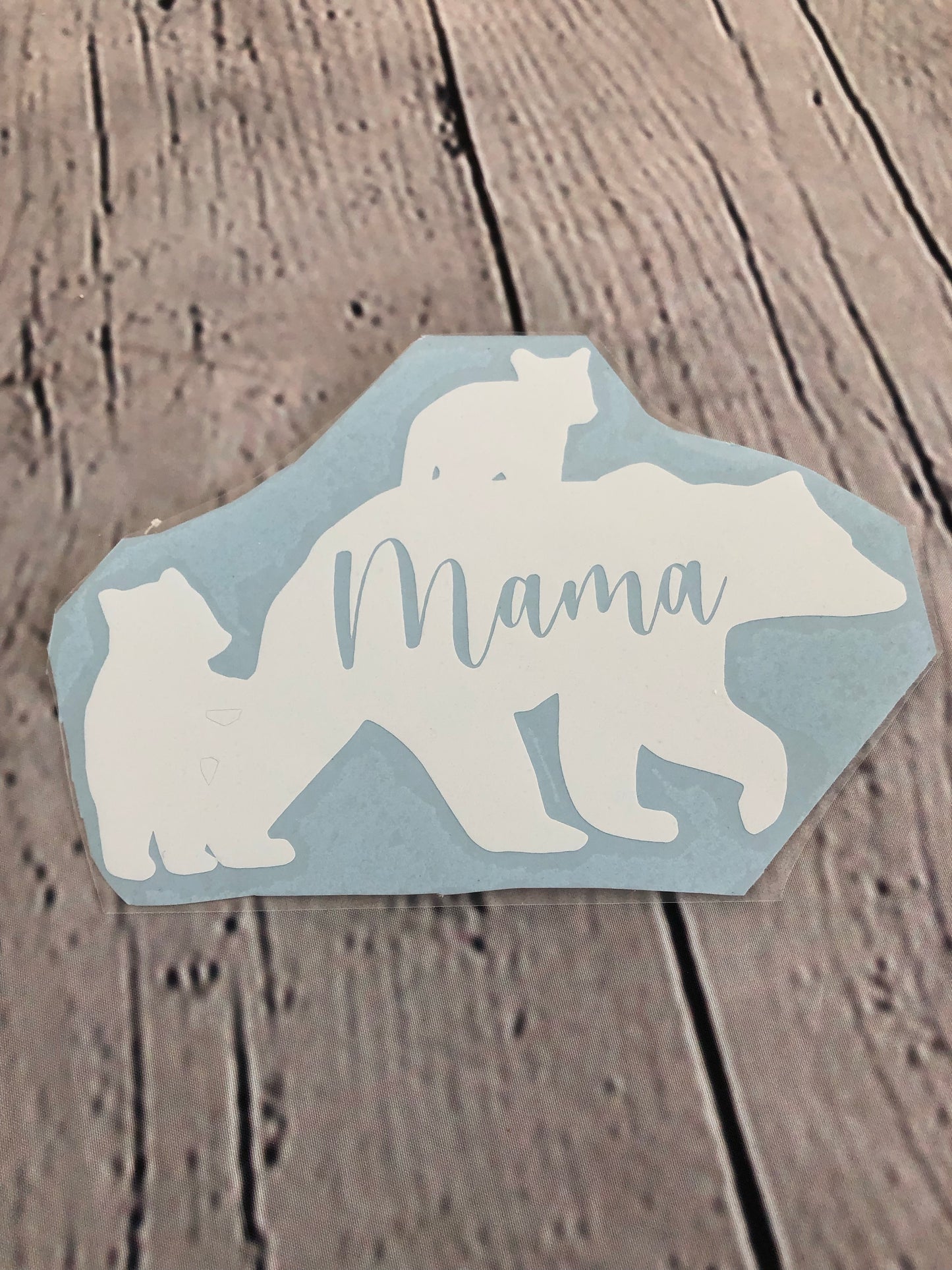 Decal Mama bear with two cubs