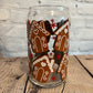 Gingerbread house beer can glass