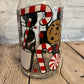 Cookies and milk beer can glass