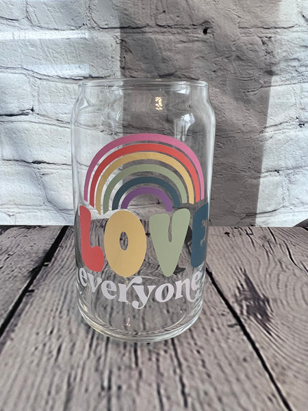 Pride Beer Can Love Wins Love is Love Beer Can Glass 