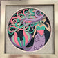 Mermaid 3D paper art shadowbox