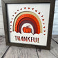 Thankful rainbow 3D paper art shadowbox