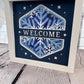 Winter welcome 3D paper art in a shadowbox