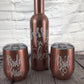 Bride rose gold wine set