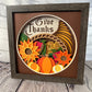 Give thanks cornucopia 3D paper art shadowbox