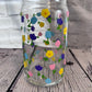Petite flowers beer can glass