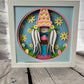 Easter gnome- pigtails 3D paper art shadowbox