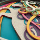 Unicorn with rainbow 3D paper art shadowbox