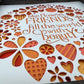 Friends fill the world with beauty 3D paper art in a shadowbox