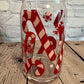 Candy cane beer can glass