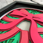 Christmas wreath 3D paper art shadowbox