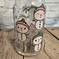Snowman beer can glass