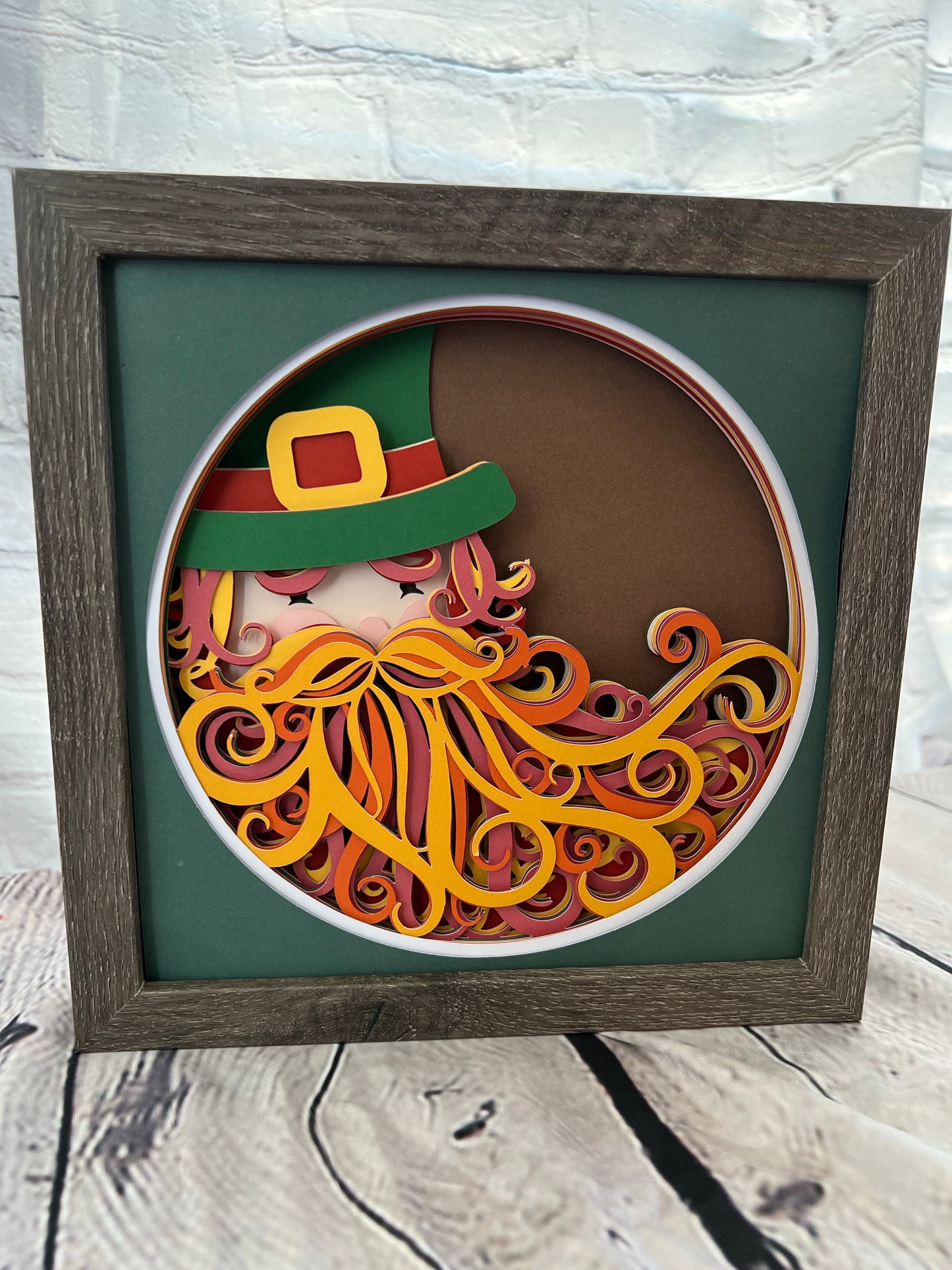 Leprechaun 3D paper art shadowbox