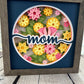 Mom floral 3D paper art shadowbox