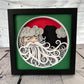 Santa face 3D paper art shadowbox