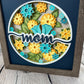 Mom floral 3D paper art shadowbox
