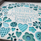 Friends fill the world with beauty 3D paper art in a shadowbox
