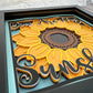 You are my sunshine sunflower 3D paper art shadowbox