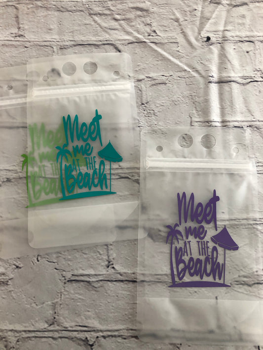 Meet me at the beach drink pouch