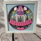 Easter gnome- peeps 3D paper art shadowbox